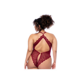 Body grande taille couleur framboise 